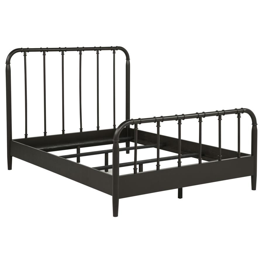 Rocco All Wood Water Pipe Open Frame Bed Dark Bronze, Size: Full