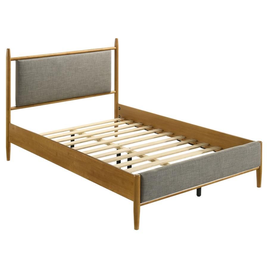 Mason 46-inch Panel Platform Bed Light Brown, Size: Full
