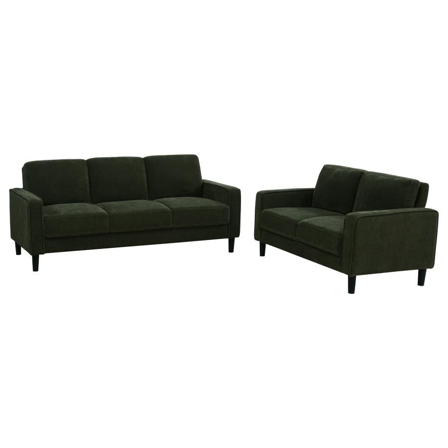 Ruth Fabric Upholstered Track Arm Sofa Matcha Green, Sets: 2-Piece