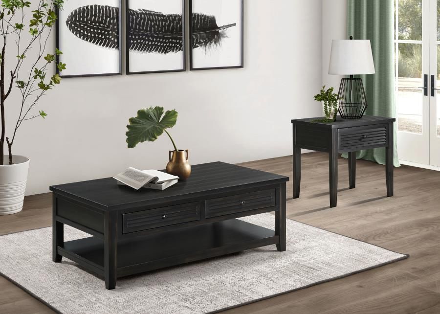 Concord Coffee and End Table Set Distressed Java, Sets: 2-Piece