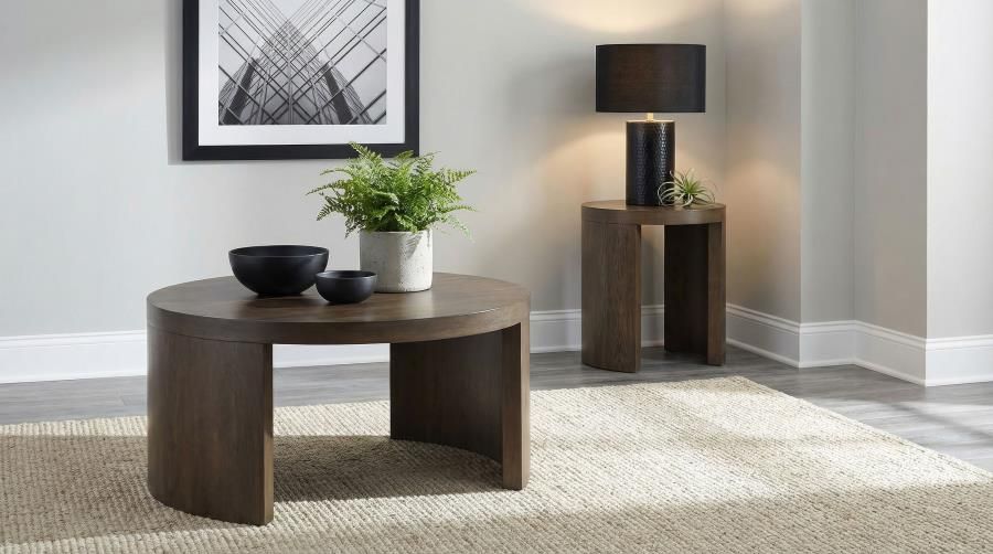Sweeney Coffee and End Occasional Table Set Dark Walnut, Sets: 2-Piece
