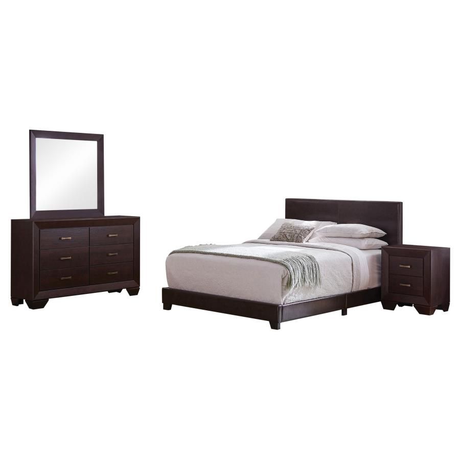 Dorian Bedroom Set Dark Cocoa, Sets: 4-Piece, Size: Full