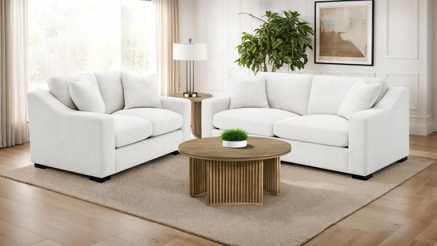Ashlyn Upholstered Track Arm Sofa Set Sand, Sets: 2-Piece
