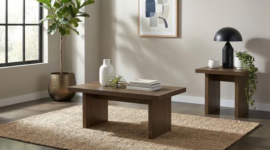 Decker Coffee and End Table Set Walnut, Sets: 2-Piece
