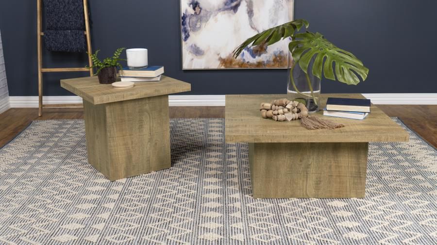 Devar Square Coffee and End Table Set Mango, Sets: 2-Piece