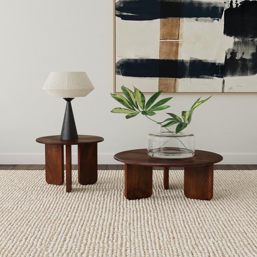 Dale Solid Wood Coffee and End Table Set Brown, Sets: 2-Piece