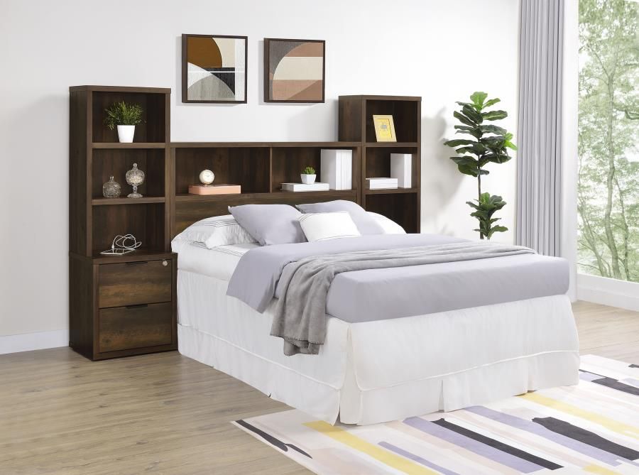 Westpark 3-piece Bedroom Set Bookcase Headboard Pine, Size: Full