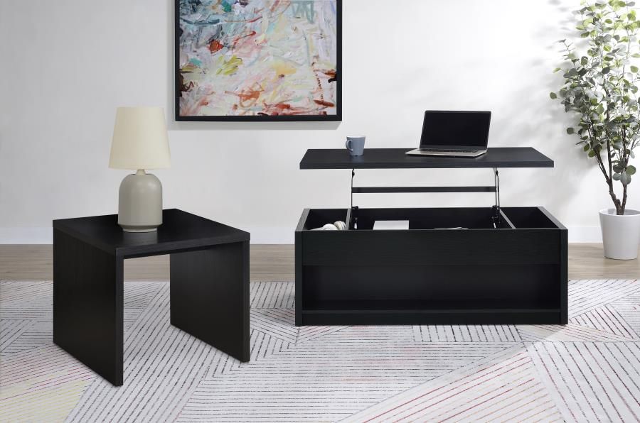 Knapp Lift Top Coffee Table Set Black, Sets: 2-Piece
