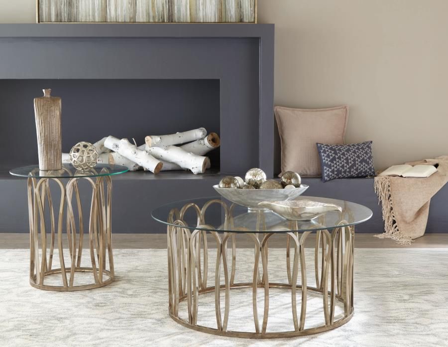 Monett Coffee and End Table Set Chocolate Chrome, Sets: 2-Piece