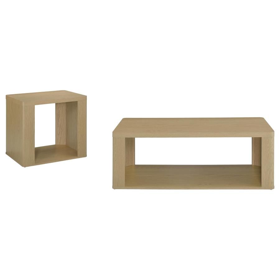Alsina Coffee and End Table Set Greige, Sets: 2-Piece