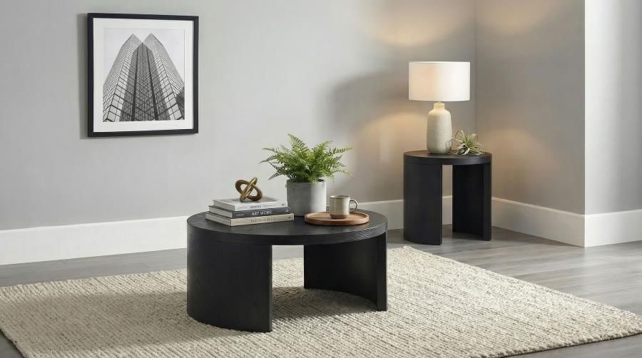 Sweeney Coffee and End Occasional Table Set Black, Sets: 2-Piece