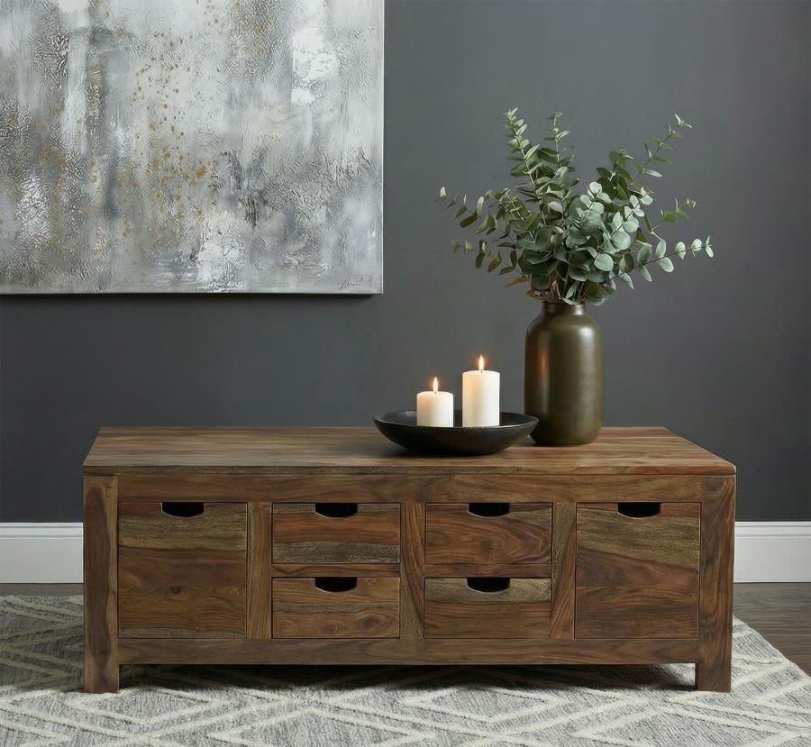 Esther Solid Sheesham Coffee and End Table Set Natural, Sets: 2-Piece