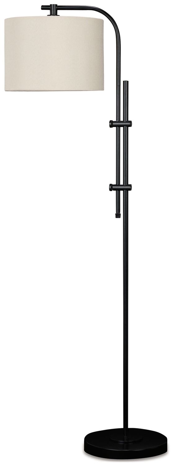 Baronvale - Metal Floor Lamp - Black - Black / Floor Lamps