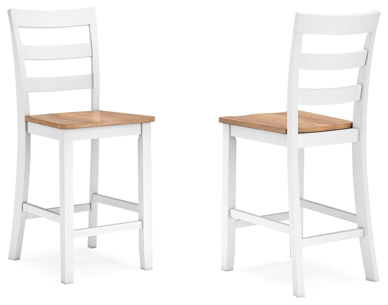 Gesthaven - Barstool (Set of 2) - Natural / White - White