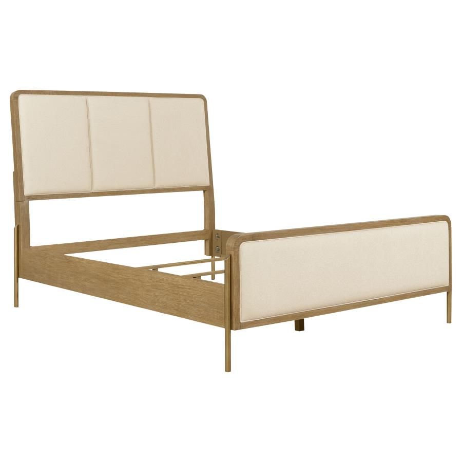 Arini 56-inch Panel Bed Cream and Sand Wash, Size: Eastern King