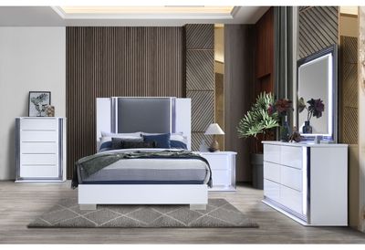 Ylime - 4 Piece Bedroom Set (Bed, Dresser, Mirror, Nightstand)