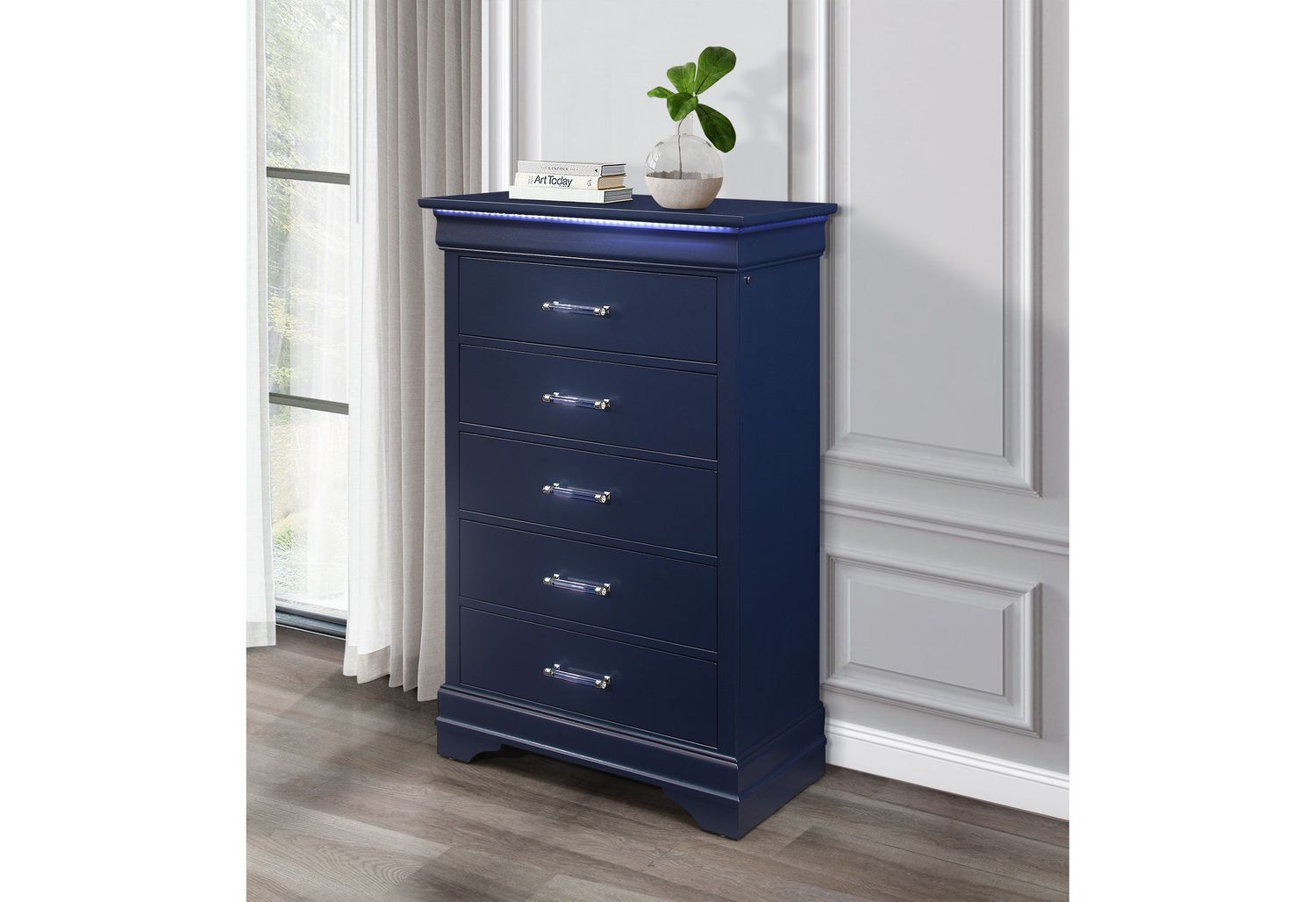 Charlie - Chest With LED, Color: Blue