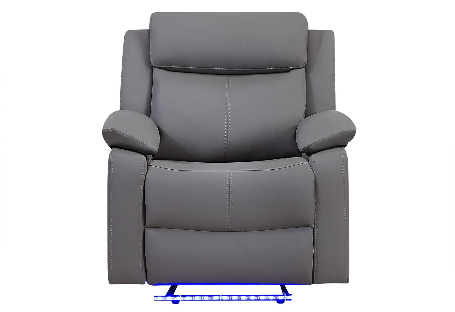 U6026 - Glider Recliner With LED, Color: Gray