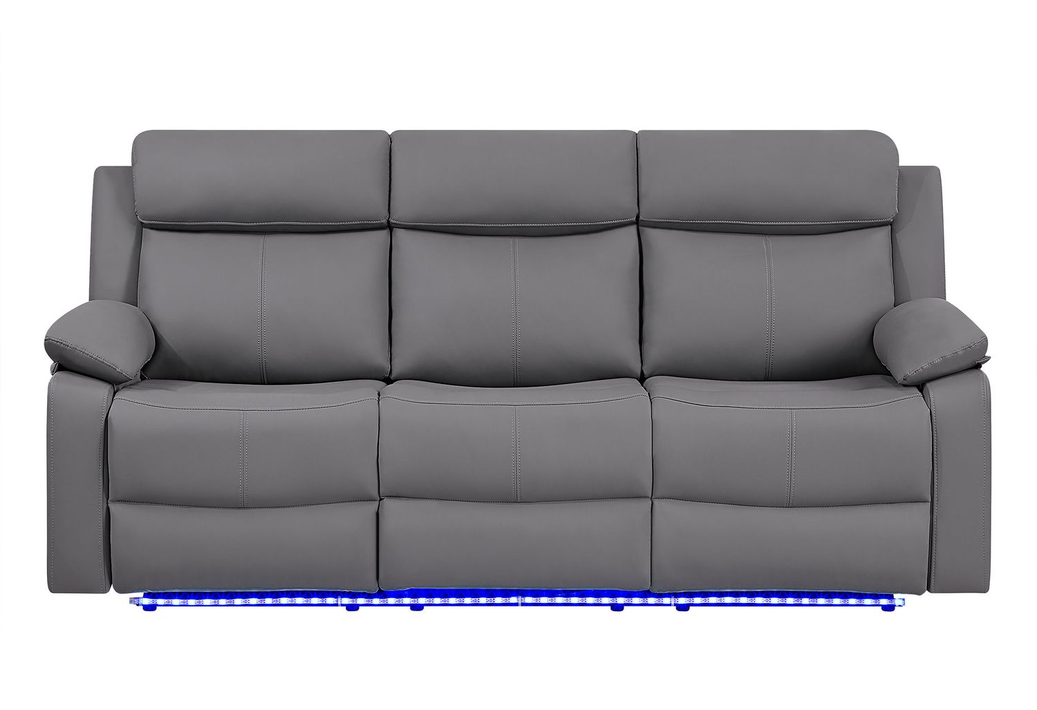 U6026 - Reclining Sofa With LED, Color: Gray