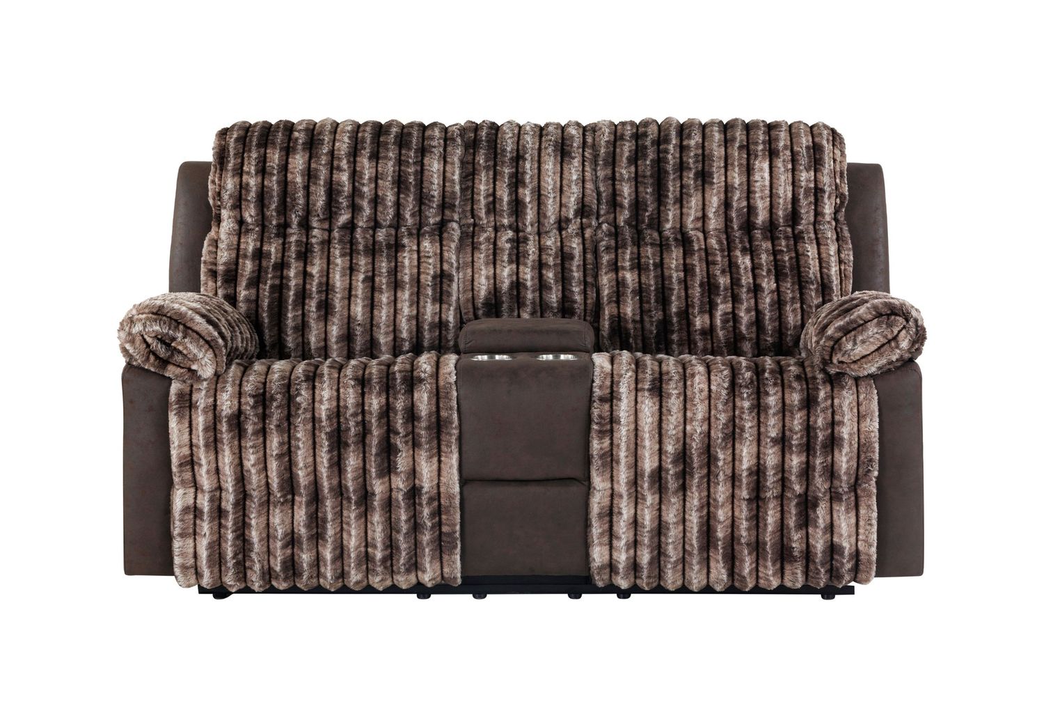 U6028 - Console Reclining Loveseat, Color: Brown