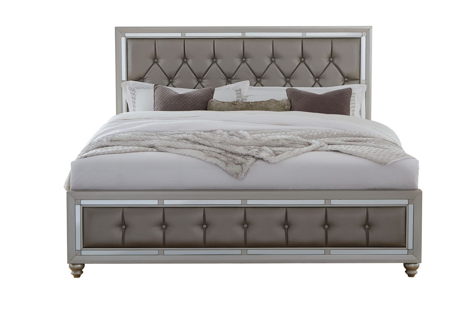 Riley - Bed - Silver, Size: Full