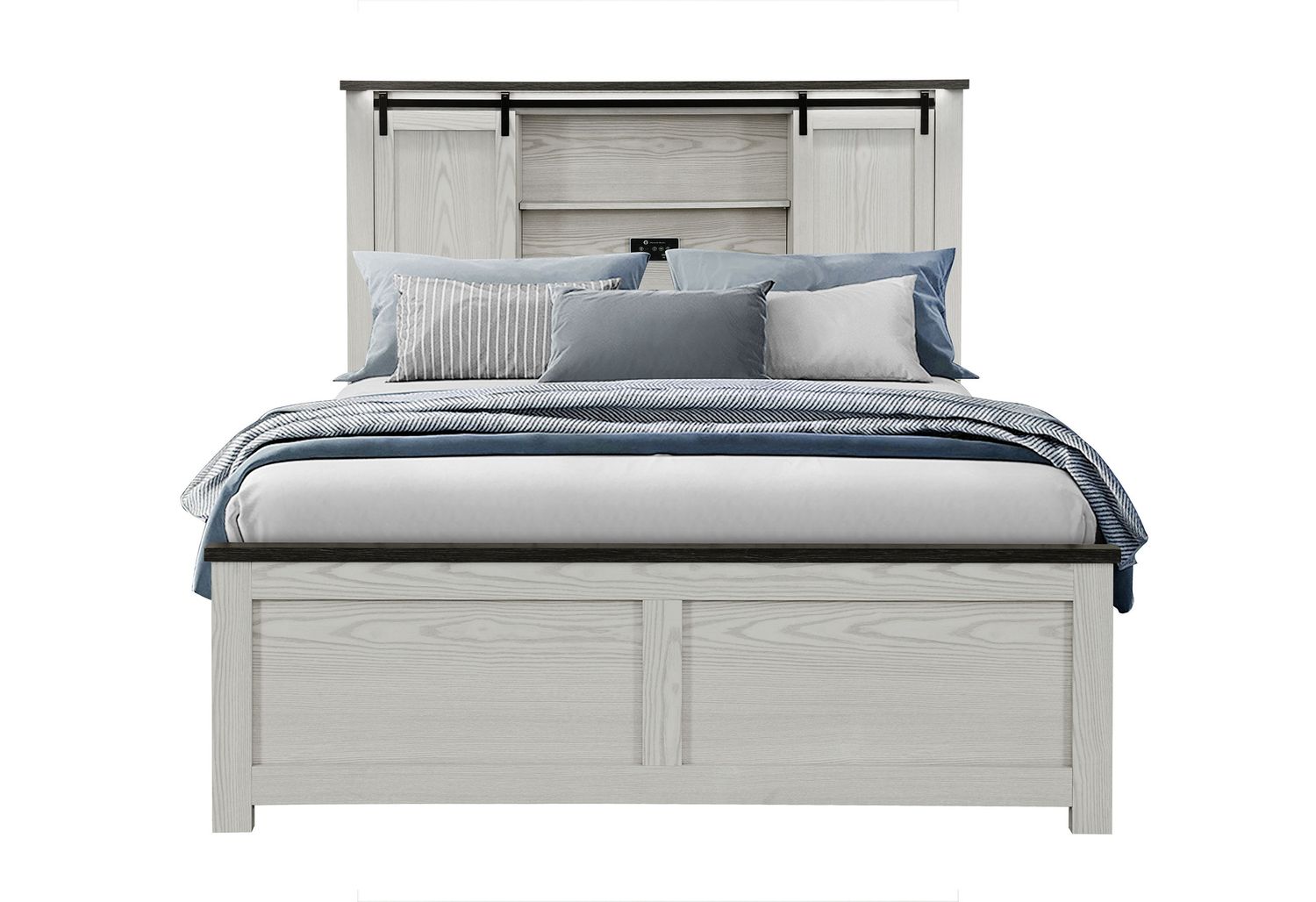 Ava - Storage Bed - Beige, Size: Queen