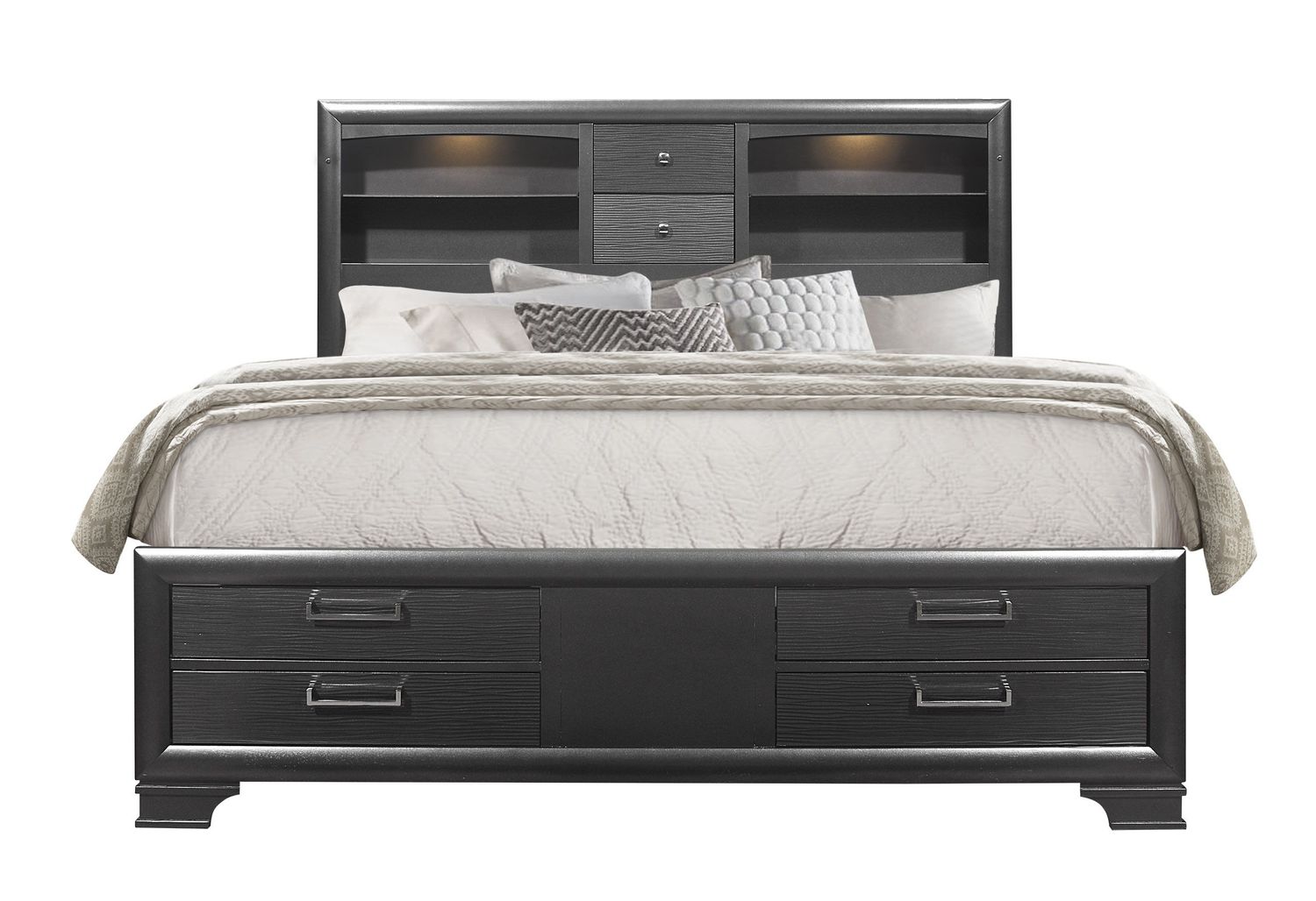 Jordyn - Bed, Color: Gray, Size: King