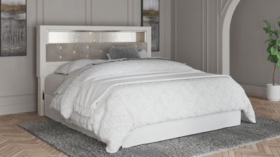 Altyra - King UPH Panel Bookcase HDBD - White - White / King