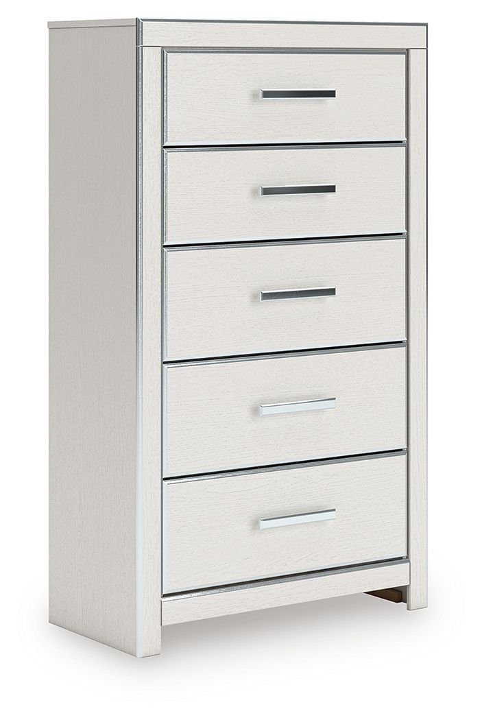 Zuraleus - Five Drawer Chest - White - White