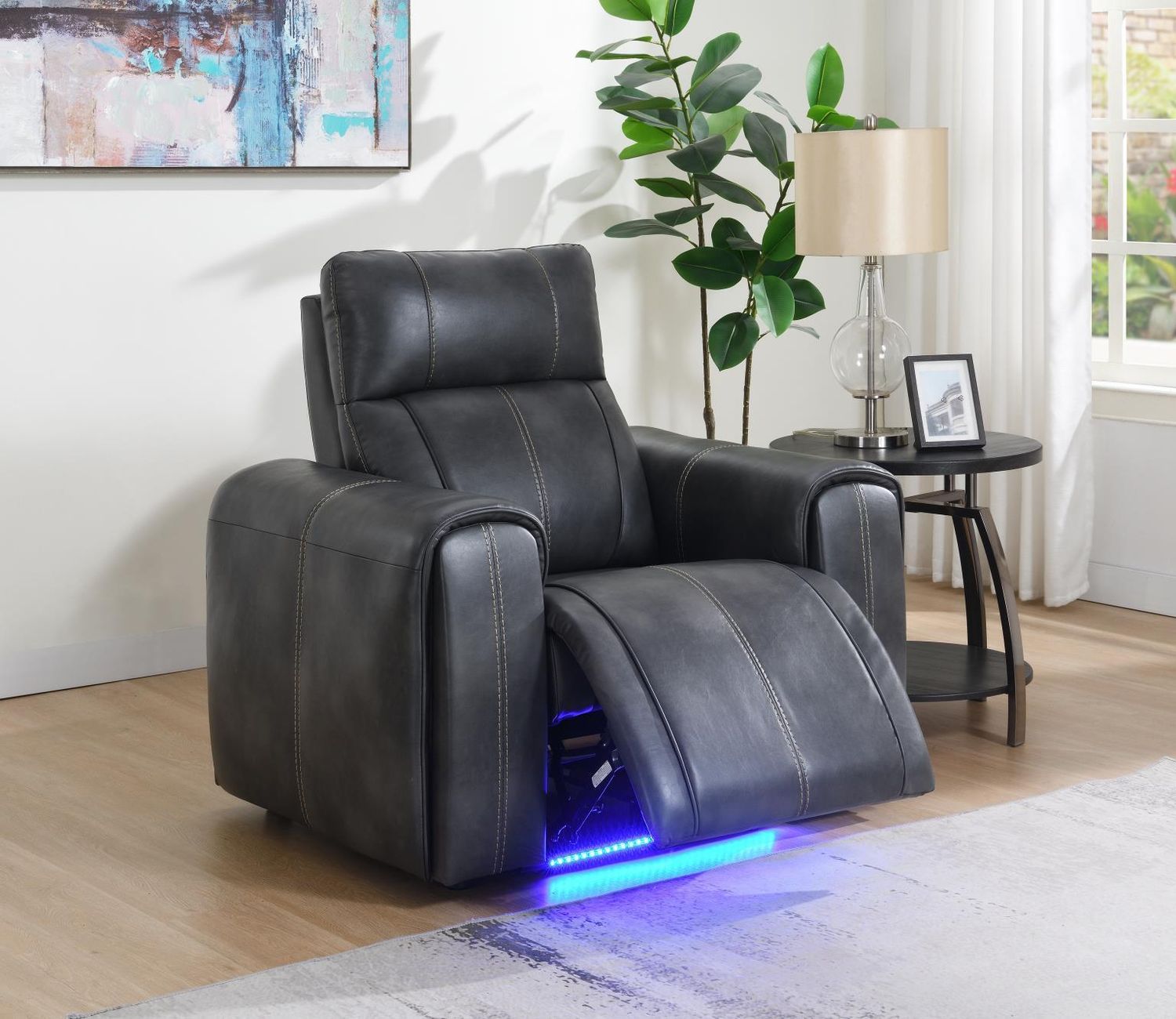 U66 - Power Reclining Chair - Charcoal Gray