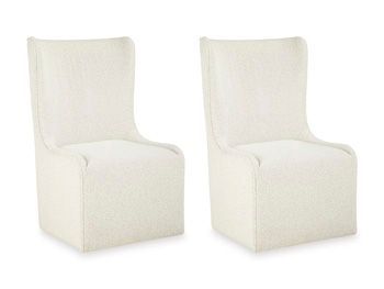 Radkin - Dining Upholstered Wingback Side Chair (Set of 2) - Off White
