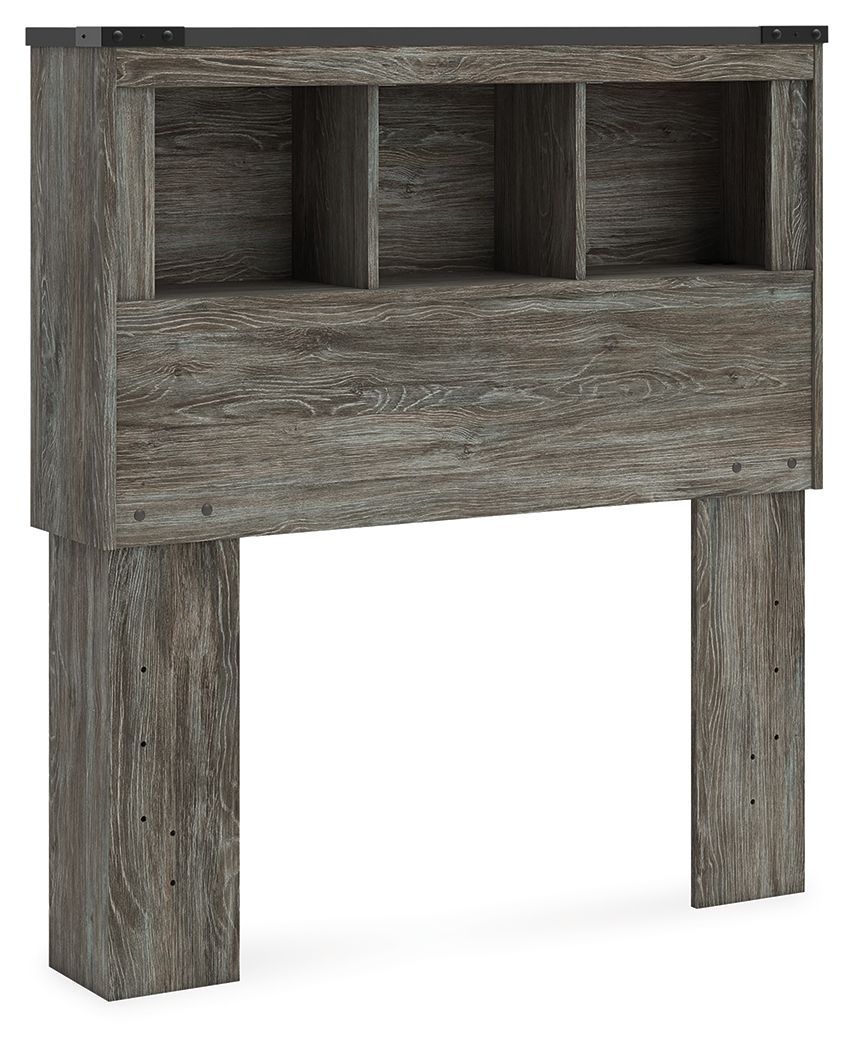 Frandern - Twin Bookcase Headboard - Gray - Gray / Twin