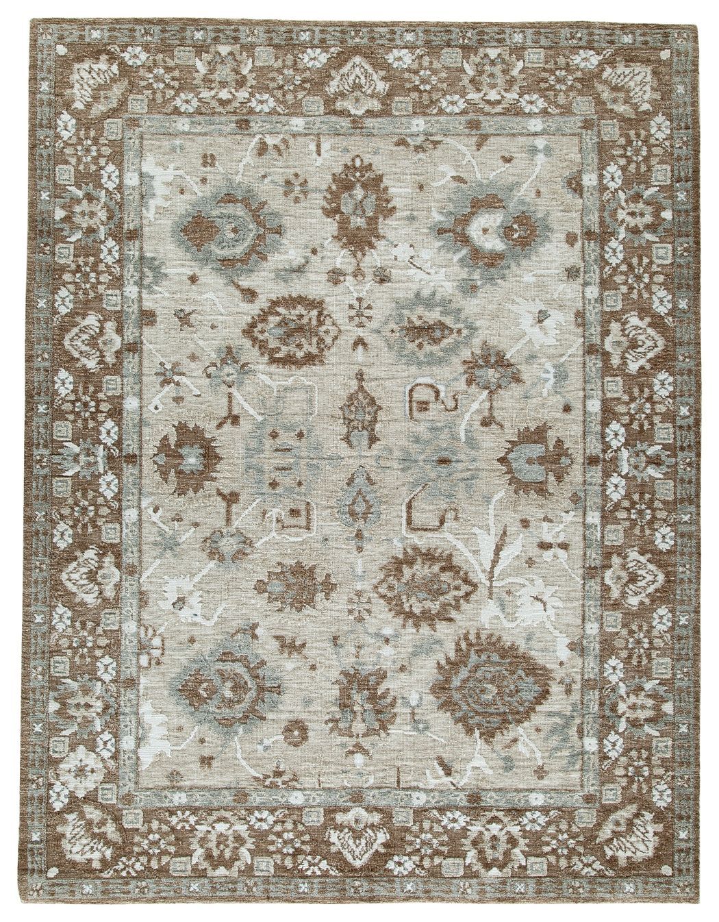 Ainswick - Memory Foam 8' x 10' Rug - Brown / Beige / Gray - Dark Brown / 8' x 10'