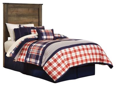 Trinell - Twin Panel Headboard - Brown - Dark Brown / Twin