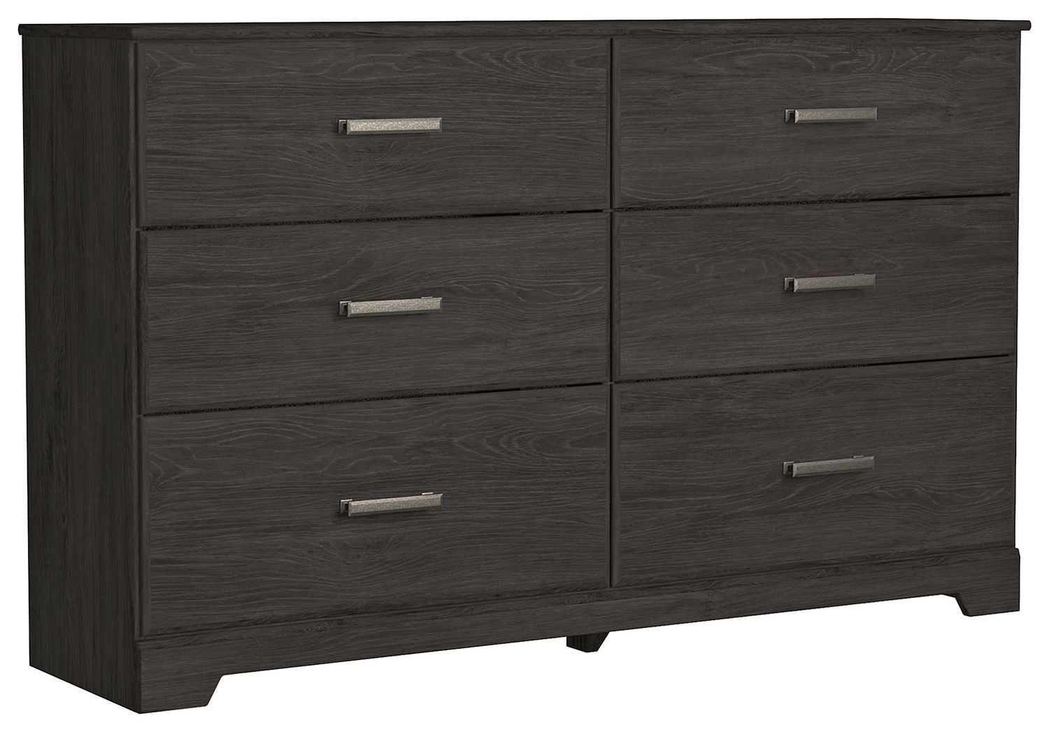 Belachime - Six Drawer Dresser - Charcoal - Black / Dressers