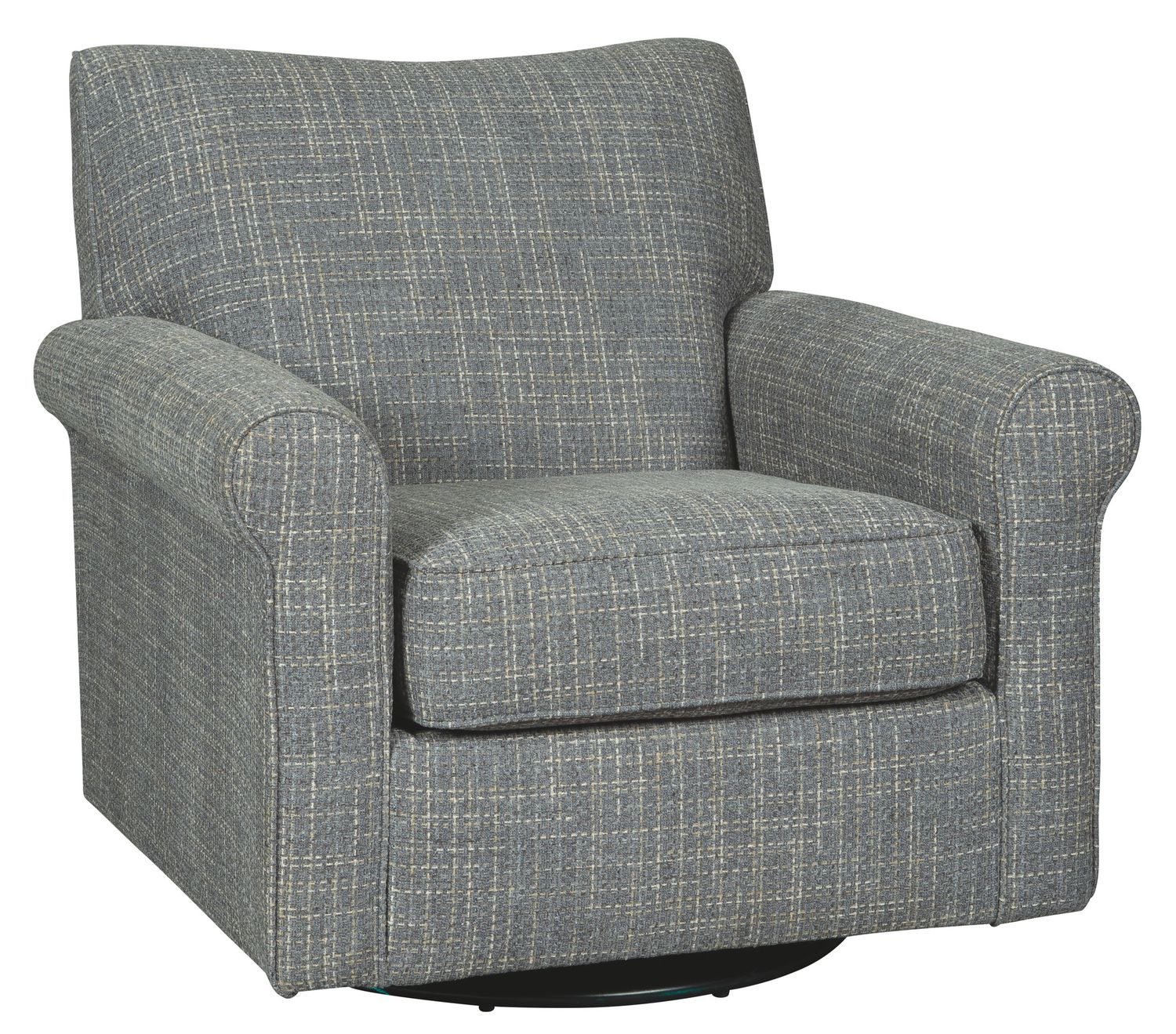Renley - Swivel Glider Accent Chair - Dark Gray - Dark Gray