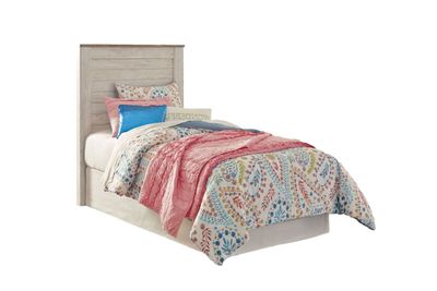 Willowton - Twin Panel Headboard - Whitewash - Beige / Twin
