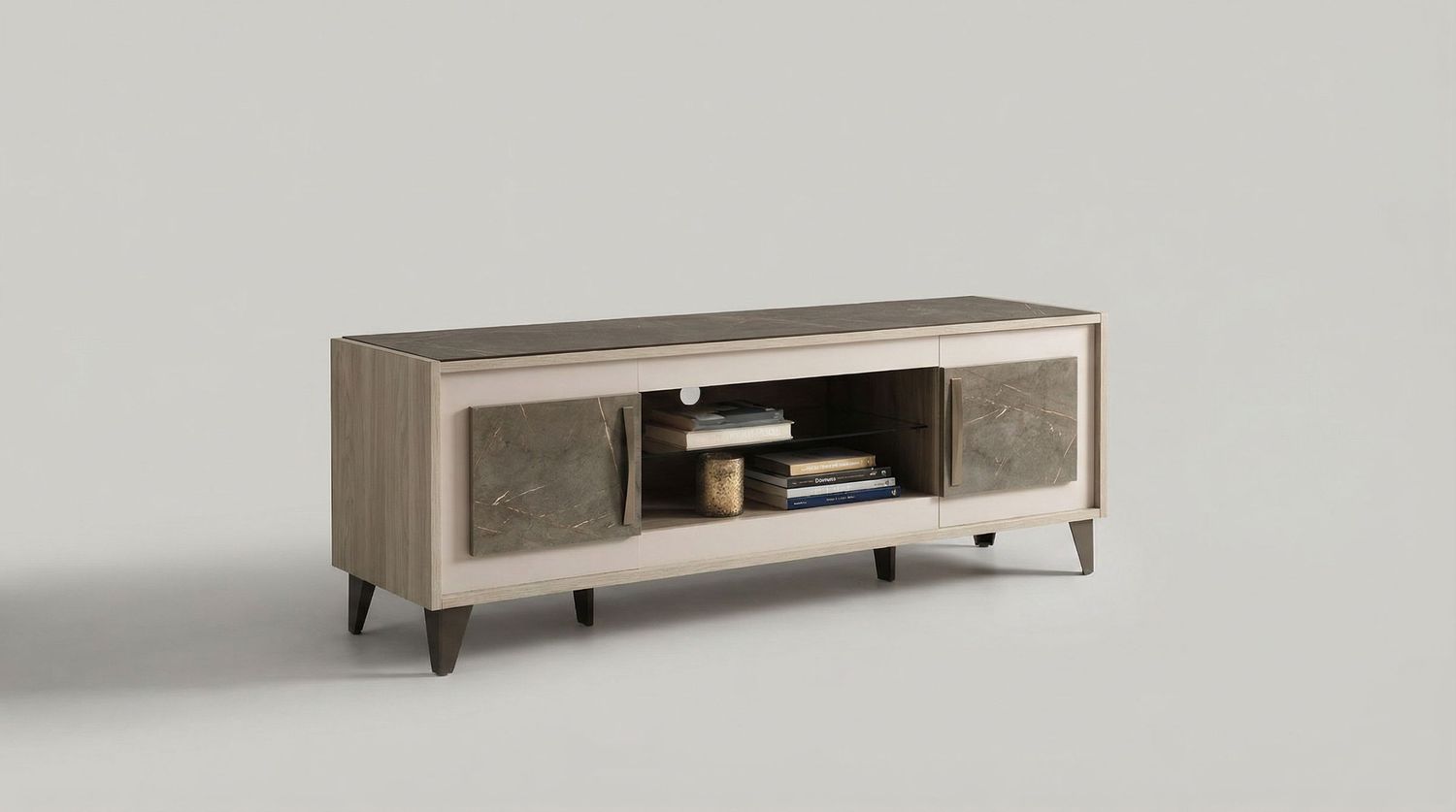 ArredoAmbra - TV Cabinet - Beige / Light Brown