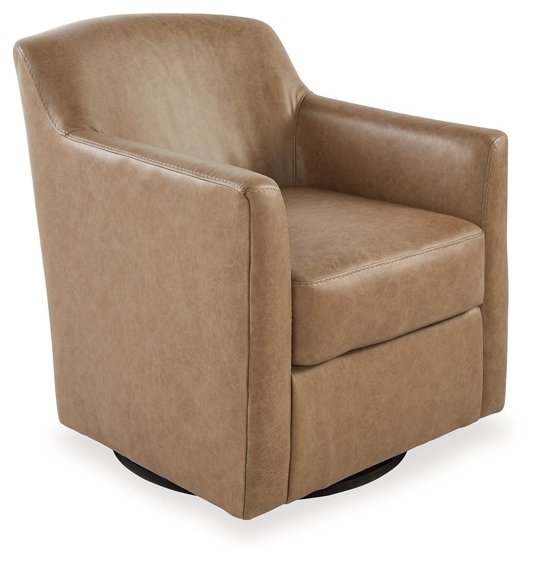 Bradney - Swivel Accent Chair - Tumbleweed - Light Brown
