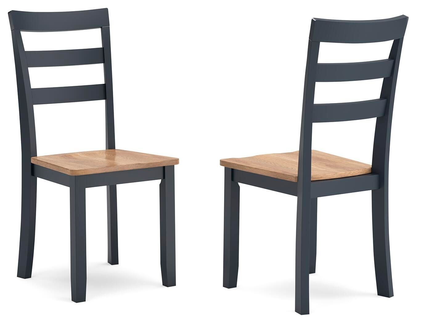 Gesthaven - Dining Room Side Chair (Set of 2) - Natural / Blue - Blue