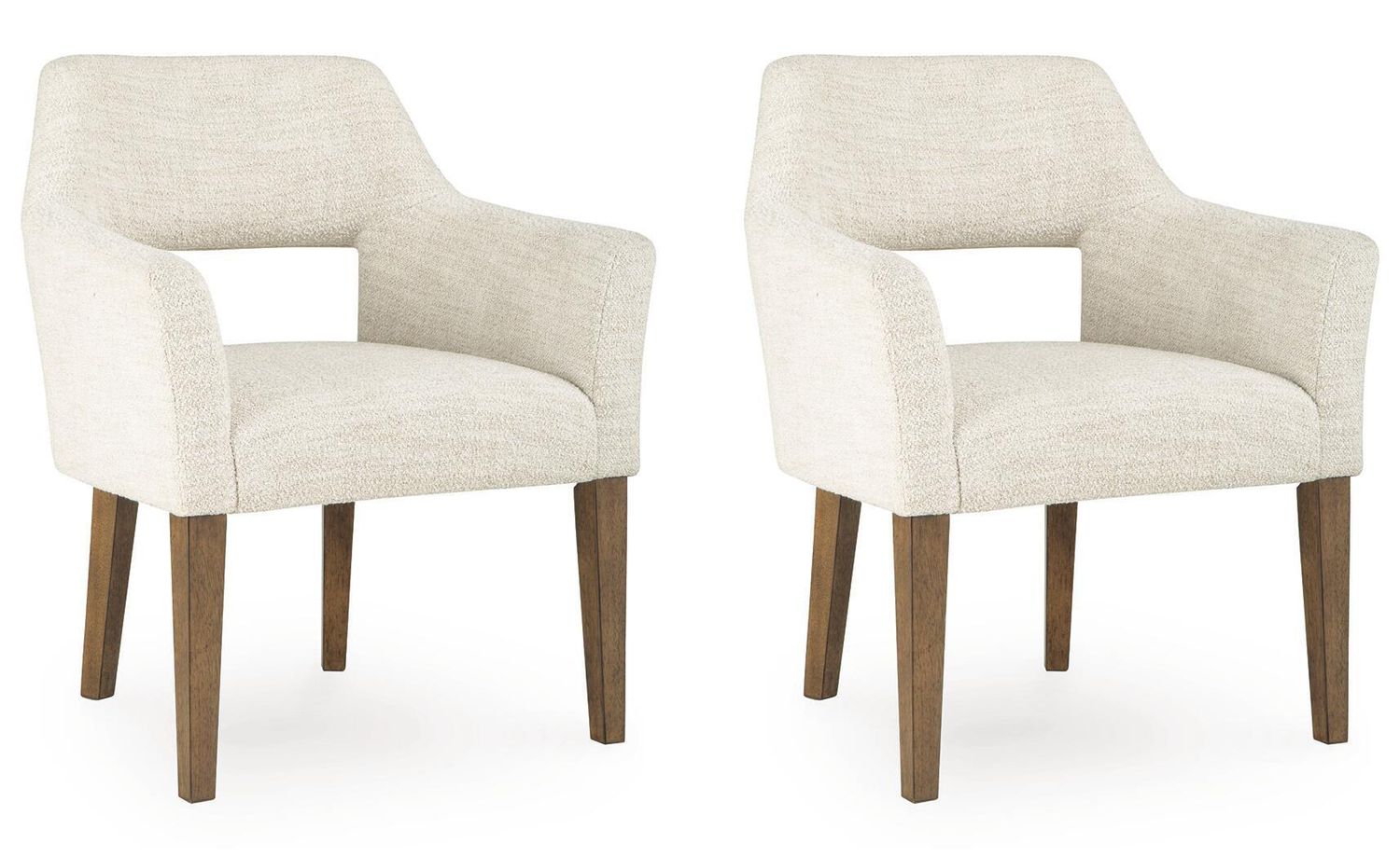 Marxmore - Dining Upholstered Arm Chair (Set of 2) - Beige / Brown