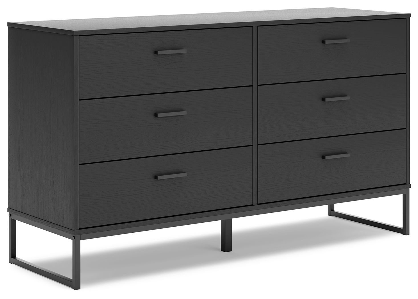 Socalle - Six Drawer Dresser - Black - Black
