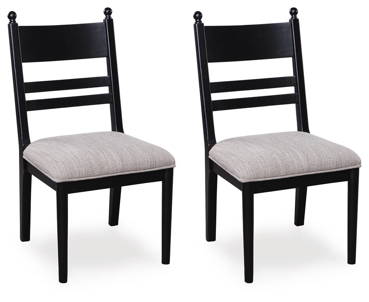 Greddinton - Dining Upholstered Side Chair (Set of 2) - Black - Black