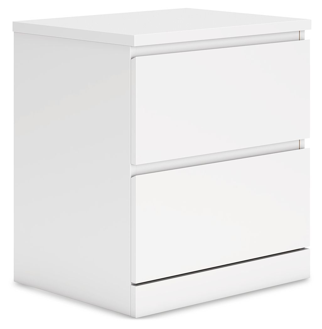 Onita - Two Drawer Night Stand - White - White