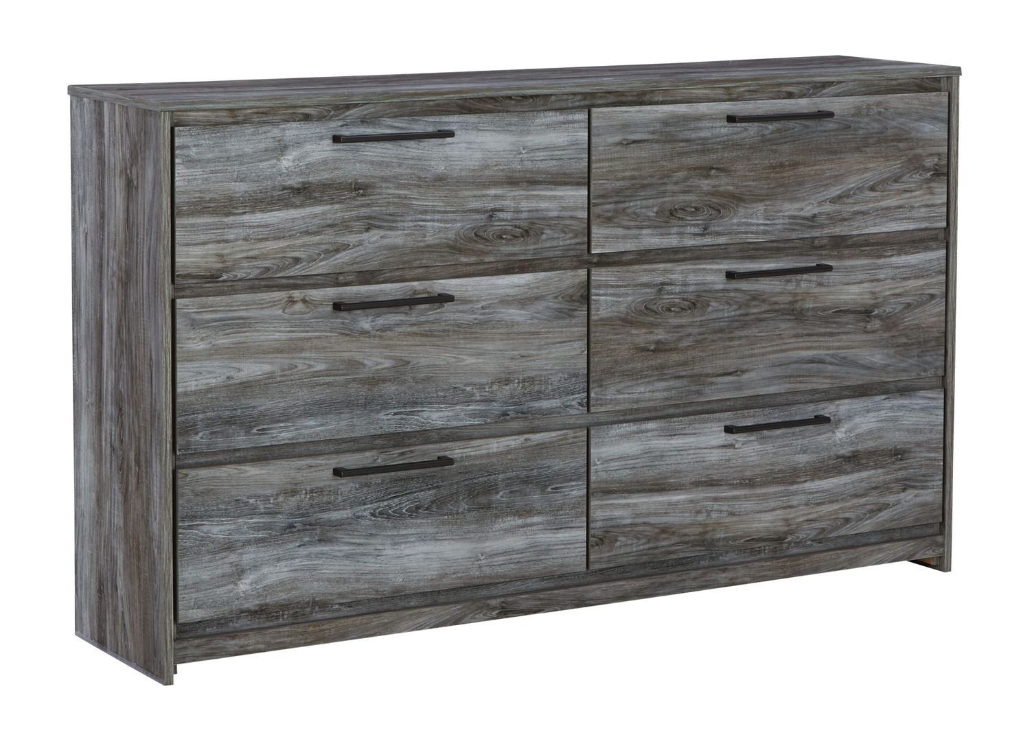 Baystorm - Six Smooth Drawer Dresser - Gray - Gray / Dressers