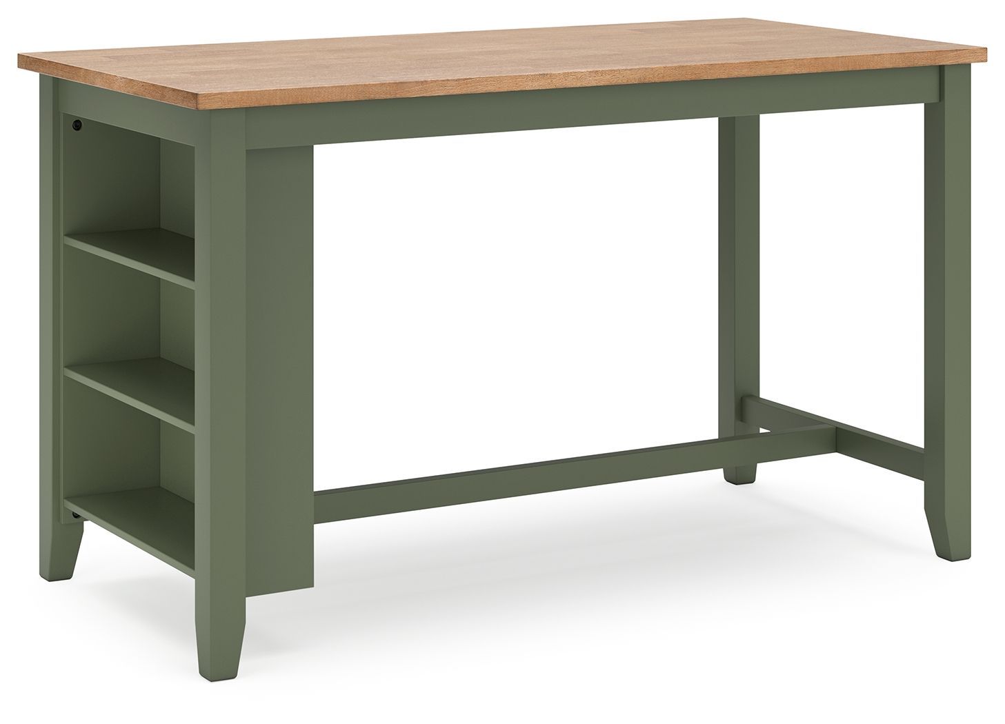 Gesthaven - Rectangular Dining Room Counter Table - Natural / Green - Green