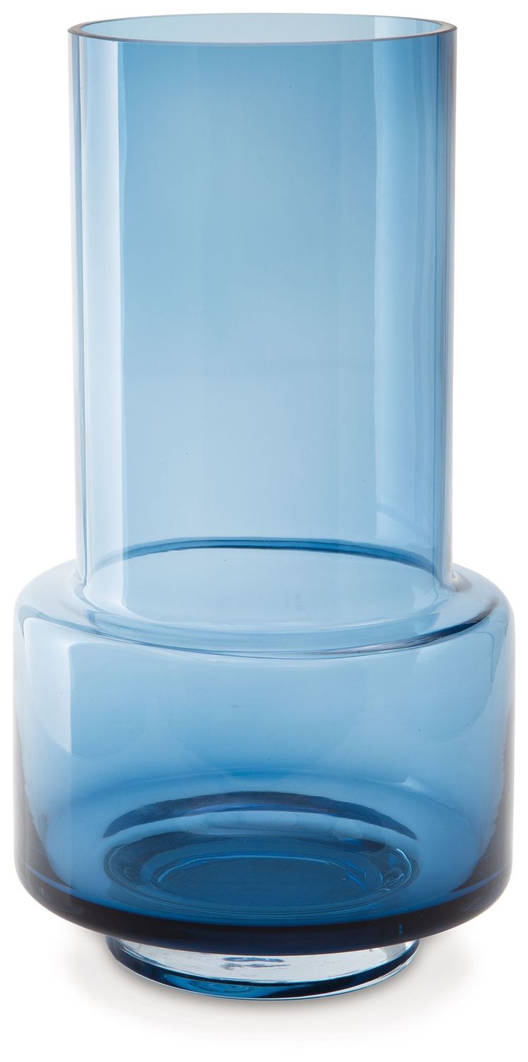 Bealen - Indoor/Outdoor Vase - 13" - Dark Blue - Blue / 7''W x 7''D x 14''H