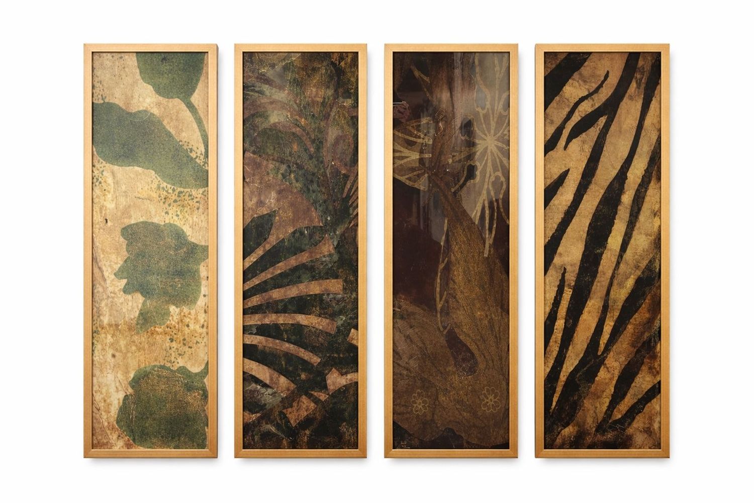 Organic Assortment Framed Print (Set of 4) - Brown