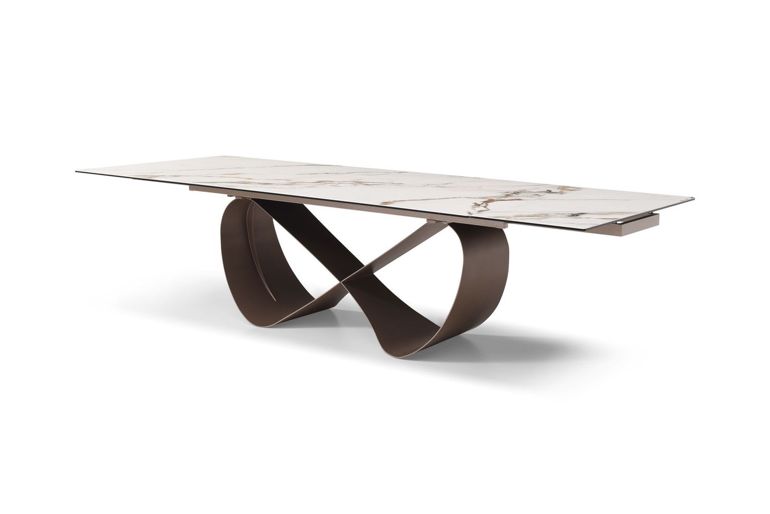 9305 - Dining Table - White / Dark Brown