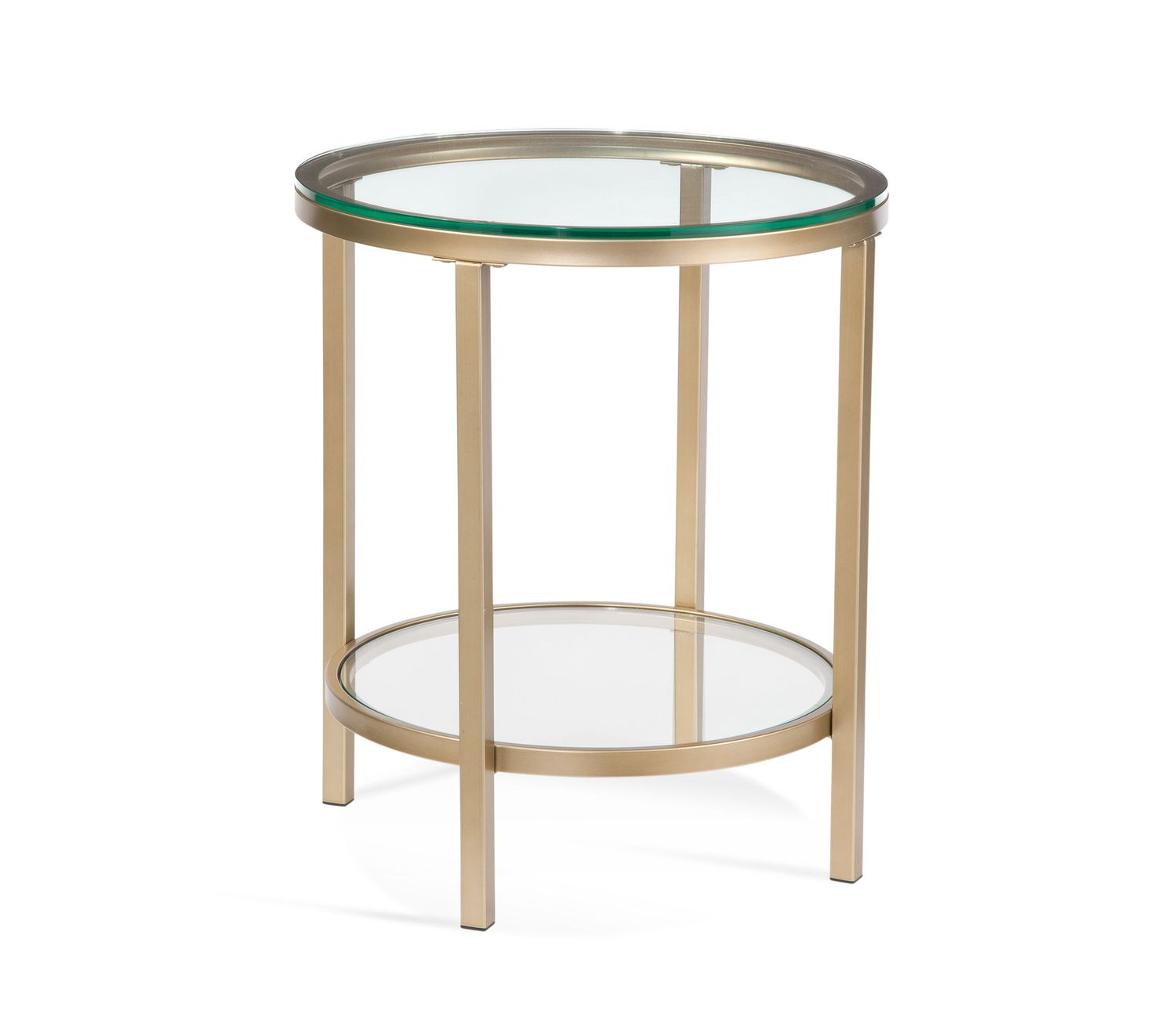 Anderson - Round End Table - Gold